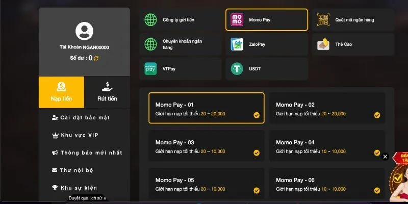 Hướng dẫn các bước nạp tiền 789win chi tiết